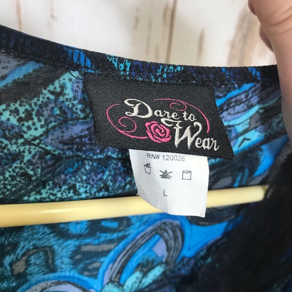 Lace Blue Black Flow Swing Corset Flattering Dress - Picture 2 of 5